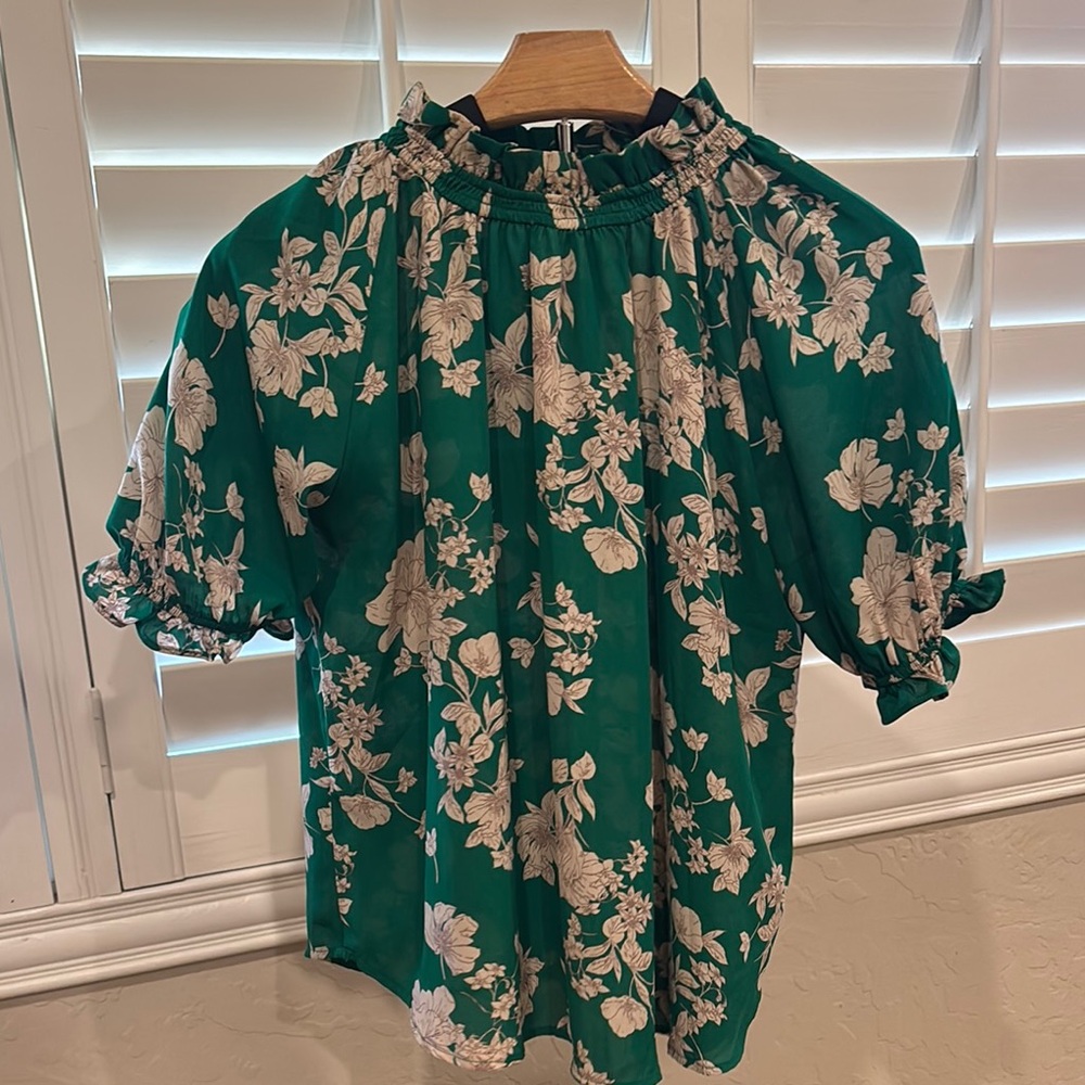 Floral Green Women's Top
